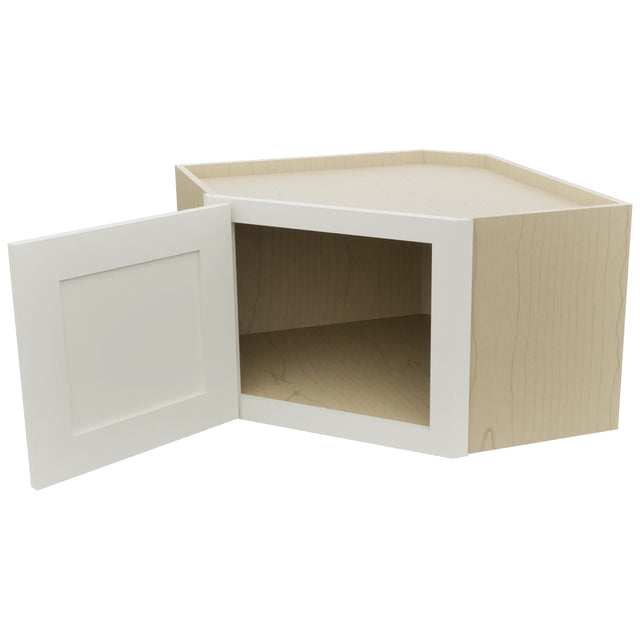Fabuwood Galaxy Dove WDC2415 Wall Corner Diagonal Cabinet, Open View