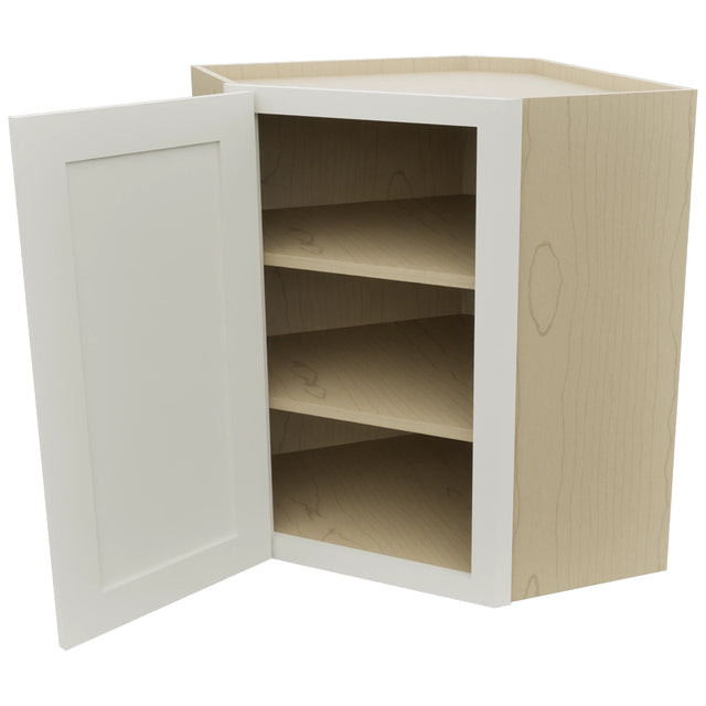 Fabuwood Galaxy Dove WDC2430 Wall Corner Diagonal Cabinet, Open View