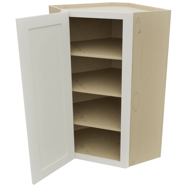 Fabuwood Galaxy Dove WDC2442 Wall Corner Diagonal Cabinet, Open View
