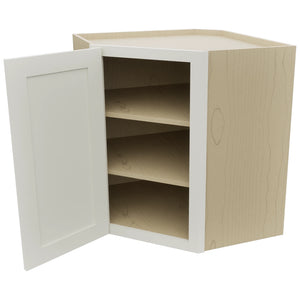 Fabuwood Galaxy Dove WDC2730 Wall Corner Diagonal Cabinet, Open View