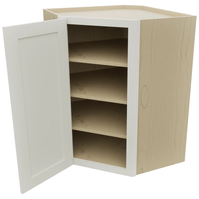 Fabuwood Galaxy Dove WDC2736 Wall Corner Diagonal Cabinet, Open View