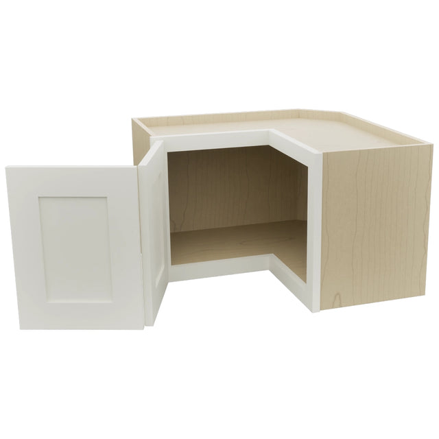 Fabuwood Galaxy Dove WPC2415 Wall Corner Pie Cabinet, Open View