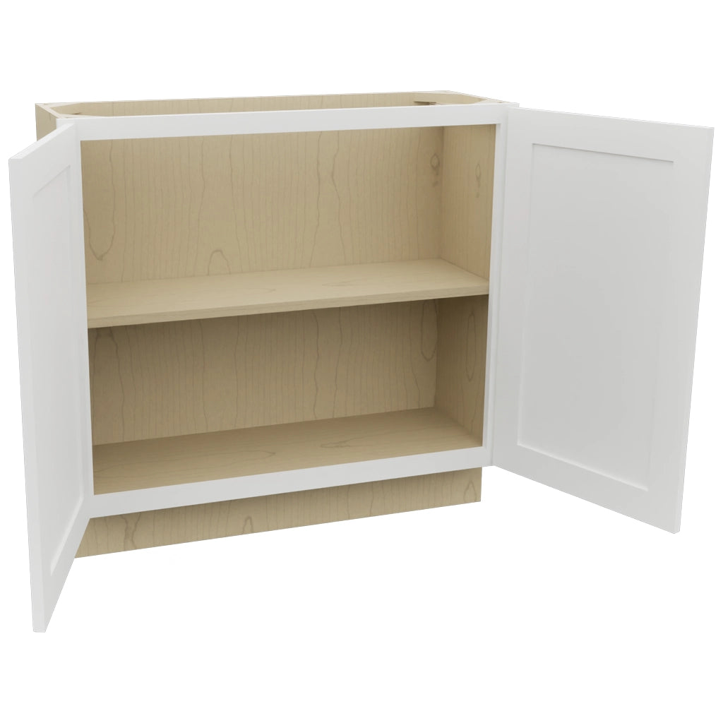 Fabuwood Galaxy Frost B36FD-12D Base Full Door Cabinet, Open View