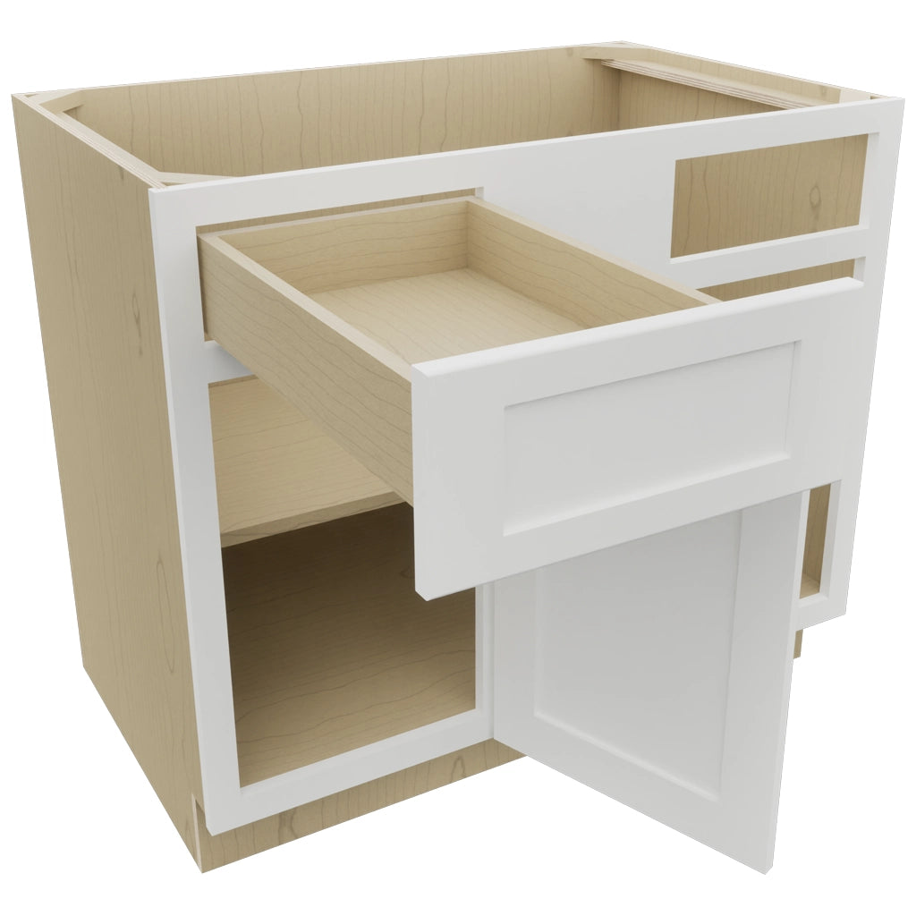 Fabuwood Galaxy Frost BLB42/45 Base Corner Blind Cabinet, Open View