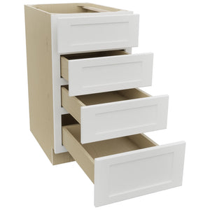Fabuwood Galaxy Frost DB18-4 Base 4 Drawers Cabinet, Open View