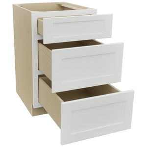 Fabuwood Galaxy Frost DB21 Base 3 Drawers Cabinet, Open View