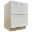 Fabuwood Galaxy Frost DB24-2 Base 2 Drawers Cabinet, Front View