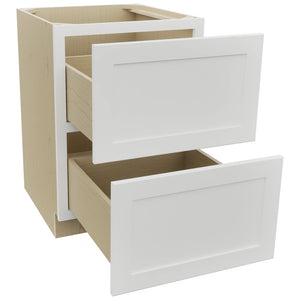Fabuwood Galaxy Frost DB24-2 Base 2 Drawers Cabinet, Open View