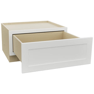 Fabuwood Galaxy Frost DBS30 Base Bench Seat Cabinet, Open View