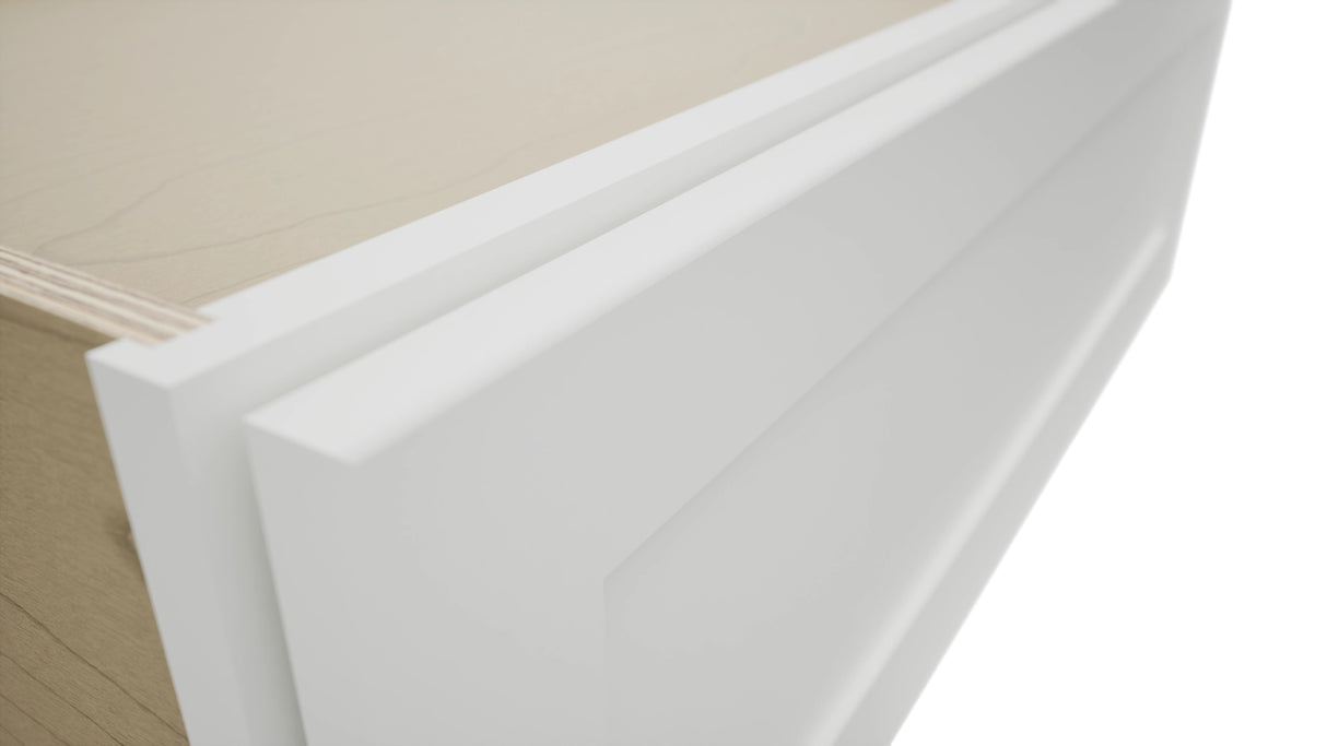 Fabuwood Galaxy Frost DBS36 Base Bench Seat Cabinet, Detail View