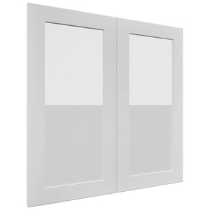 Fabuwood Galaxy Frost DS GDW3030 Wall Glass Door, Front View