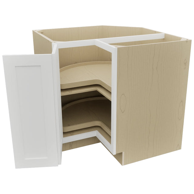 Fabuwood Galaxy Frost LSB36 Base Corner Lazy Susan Cabinet, Open View