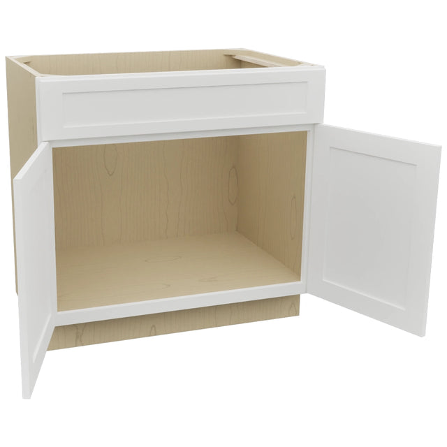 Fabuwood Galaxy Frost SB36SDF Base Sink Cabinet, Open View