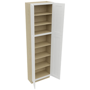 Fabuwood Galaxy Frost TP241284 Tall Pantry Cabinet, Open View
