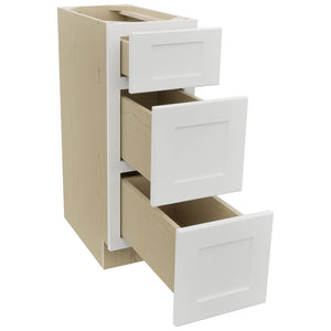 Fabuwood Galaxy Frost VDB12-34 Vanity Drawer Cabinet, Open View