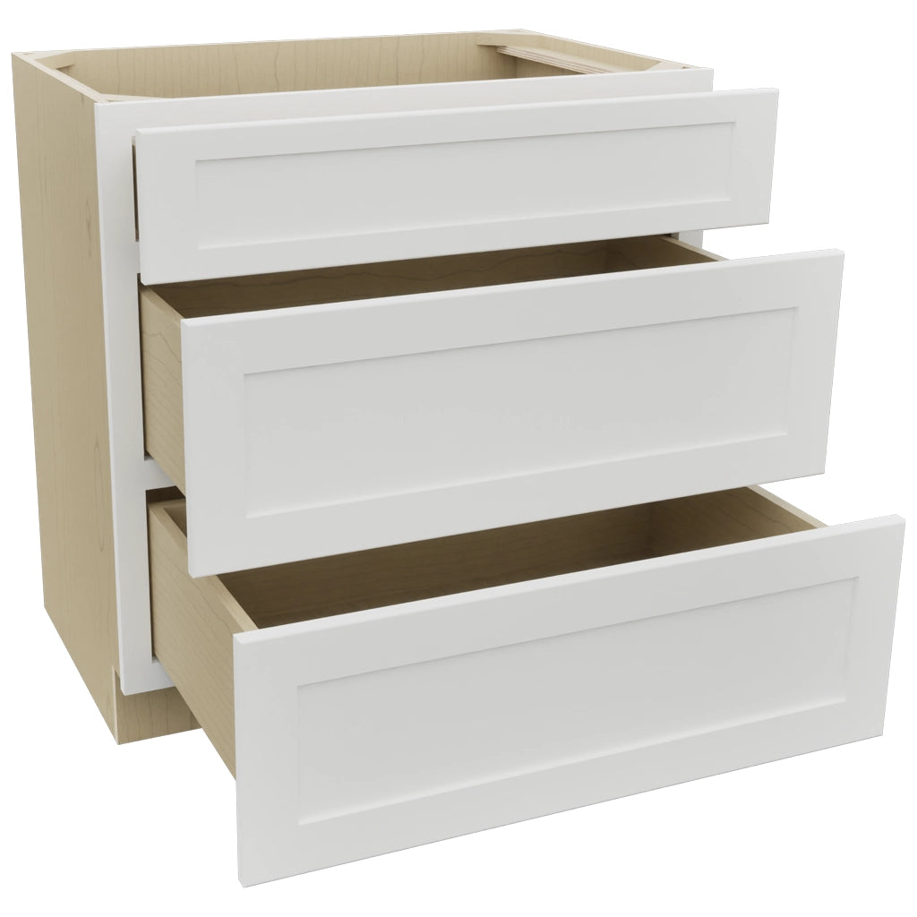 Fabuwood Galaxy Frost VDB33-34 Vanity Drawer Cabinet, Open View