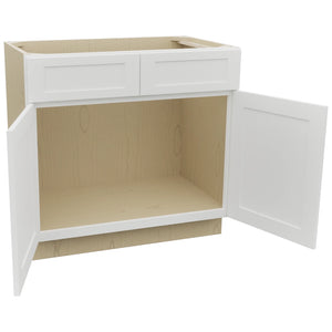 Fabuwood Galaxy Frost VSB36-34 Vanity Sink Cabinet, Open View