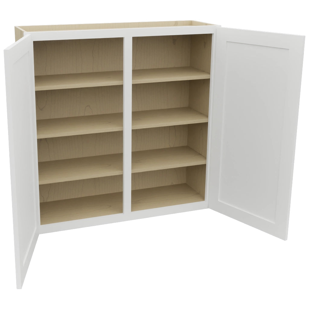 Fabuwood Galaxy Frost W3939 Wall Standard Cabinet, Open View