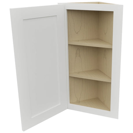 Fabuwood Galaxy Frost WAE1230 Wall Angle End Cabinet, Open View