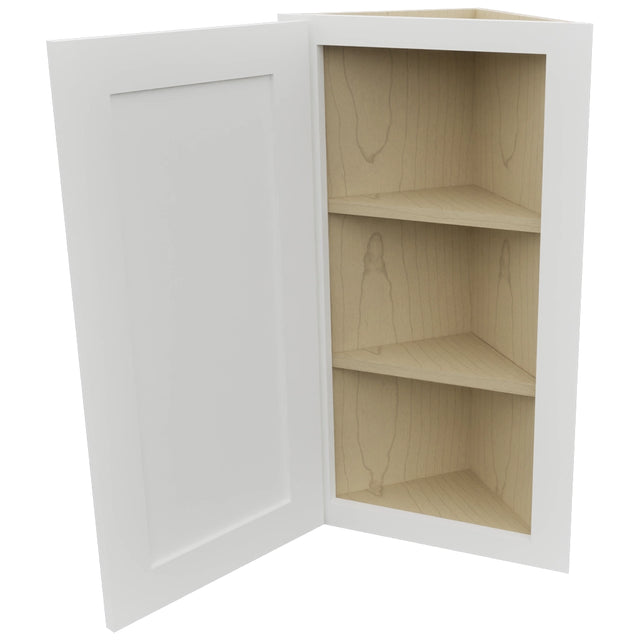 Fabuwood Galaxy Frost WAE1230 Wall Angle End Cabinet, Open View