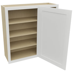 Fabuwood Galaxy Frost WBC3636 Wall Corner Blind Cabinet, Open View