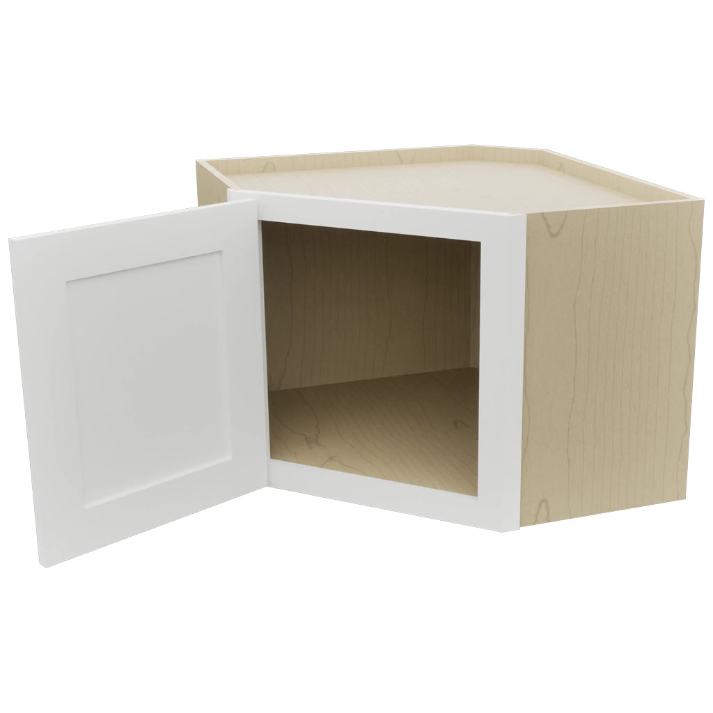 Fabuwood Galaxy Frost WDC2418 Wall Corner Diagonal Cabinet, Open View