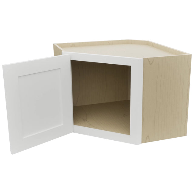 Fabuwood Galaxy Frost WDC2418 Wall Corner Diagonal Cabinet, Open View