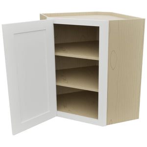 Fabuwood Galaxy Frost WDC2430 Wall Corner Diagonal Cabinet, Open View