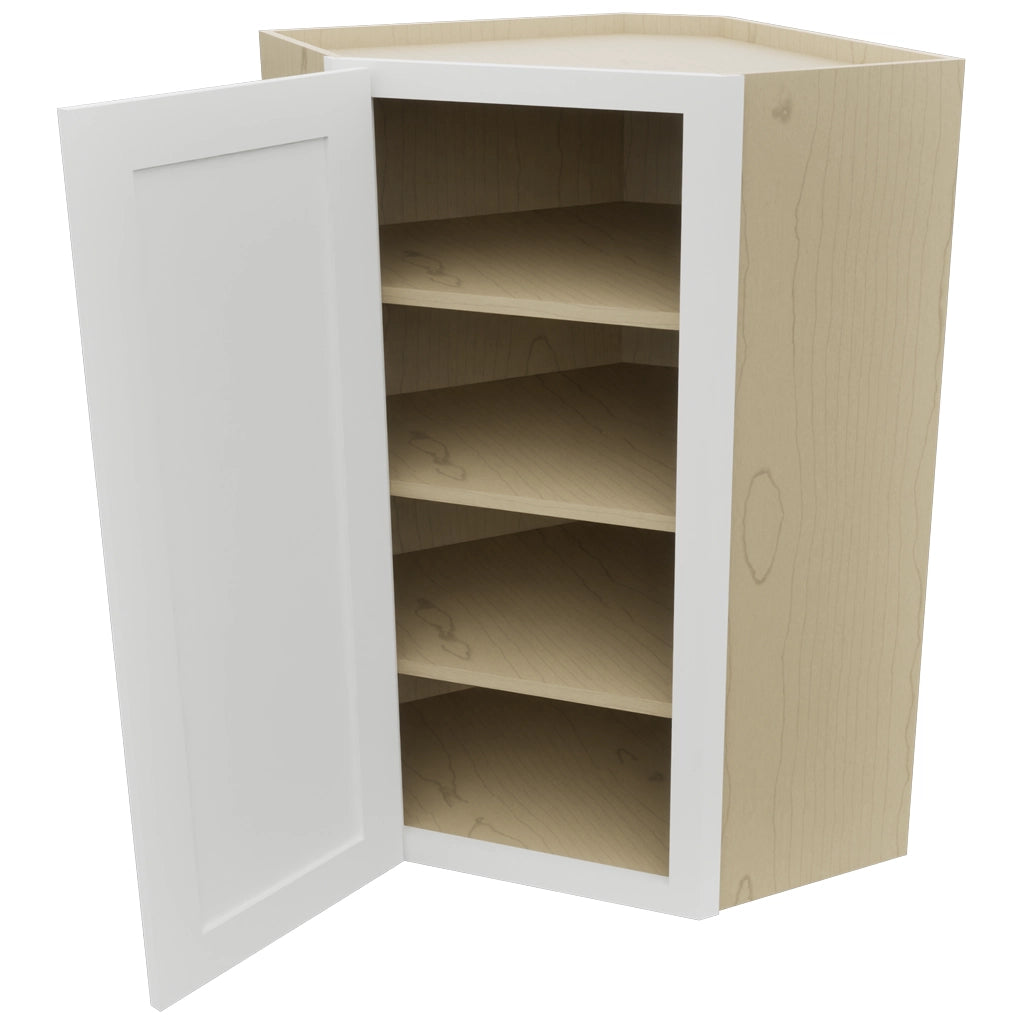 Fabuwood Galaxy Frost WDC2439 Wall Corner Diagonal Cabinet, Open View