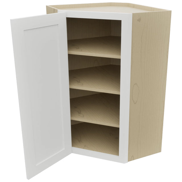Fabuwood Galaxy Frost WDC2439 Wall Corner Diagonal Cabinet, Open View