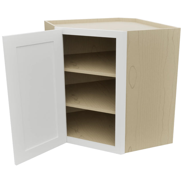 Fabuwood Galaxy Frost WDC2730 Wall Corner Diagonal Cabinet, Open View