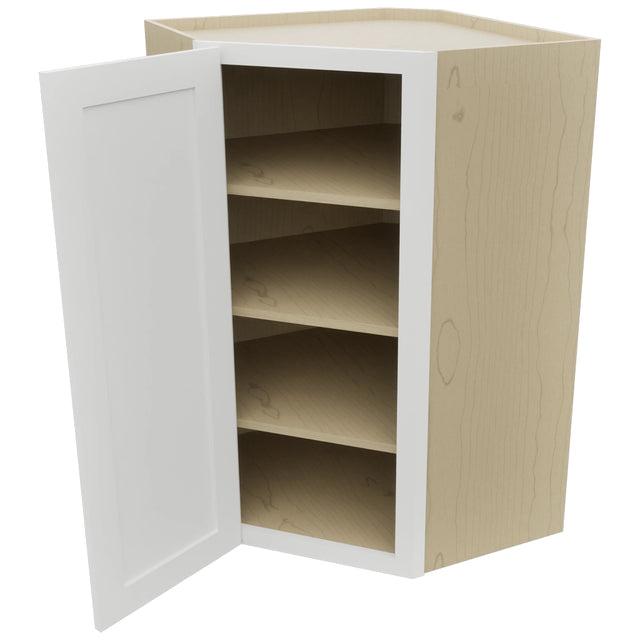 Fabuwood Galaxy Frost WDC2742 Wall Corner Diagonal Cabinet, Open View