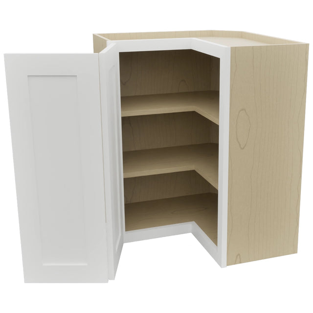 Fabuwood Galaxy Frost WPC2430 Wall Corner Pie Cabinet, Open View