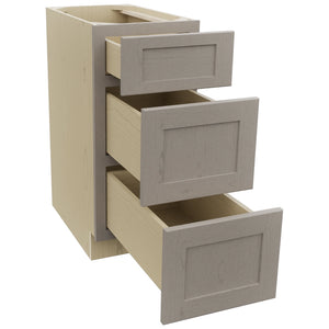 Fabuwood Galaxy Horizon DB15 Base 3 Drawers Cabinet, Open View