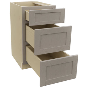 Fabuwood Galaxy Horizon DB18 Base 3 Drawers Cabinet, Open View