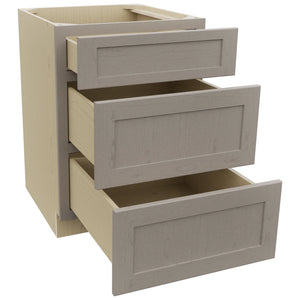 Fabuwood Galaxy Horizon DB24 Base 3 Drawers Cabinet, Open View