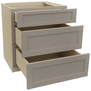Fabuwood Galaxy Horizon DB30 Base 3 Drawers Cabinet, Open View