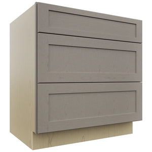 Fabuwood Galaxy Horizon DB33 Base 3 Drawers Cabinet, Front View