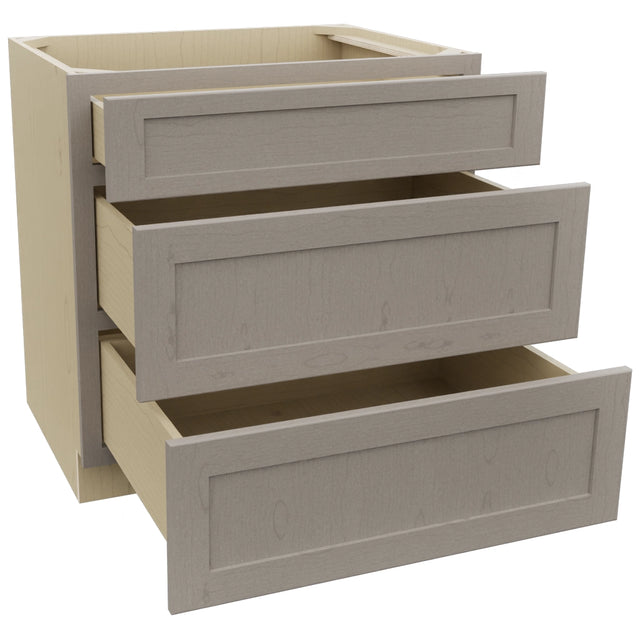 Fabuwood Galaxy Horizon DB33 Base 3 Drawers Cabinet, Open View