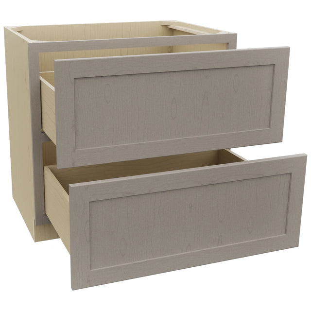 Fabuwood Galaxy Horizon DB36-2 Base 2 Drawers Cabinet, Open View