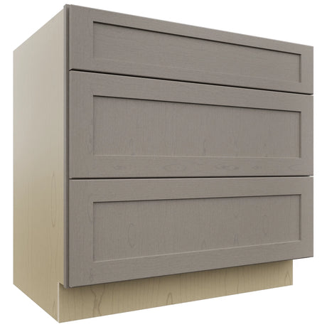 Fabuwood Galaxy Horizon DB36 Base 3 Drawers Cabinet, Front View