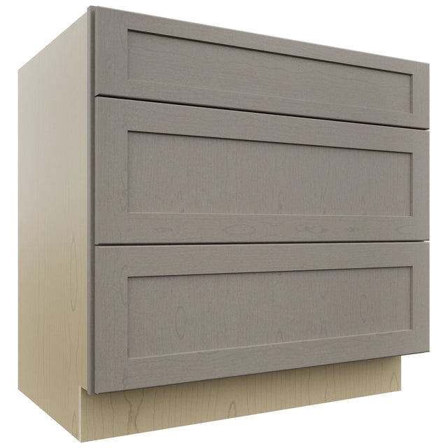 Fabuwood Galaxy Horizon DB36 Base 3 Drawers Cabinet, Front View