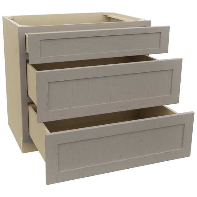 Fabuwood Galaxy Horizon DB36 Base 3 Drawers Cabinet, Open View