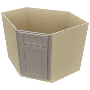 Fabuwood Galaxy Horizon DSB36 Base Corner Diagonal Sink Cabinet, Top View