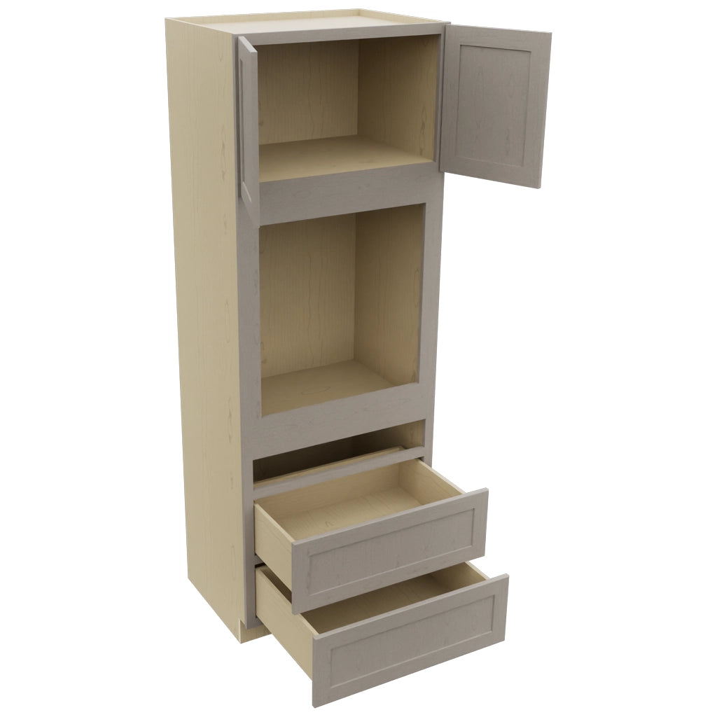 Fabuwood Galaxy Horizon OC3393C Tall Oven Cabinet Combo, Open View