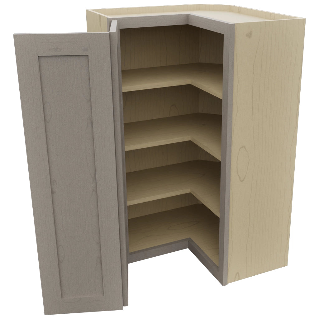 Fabuwood Galaxy Horizon WPC2439 Wall Corner Pie Cabinet, Open View