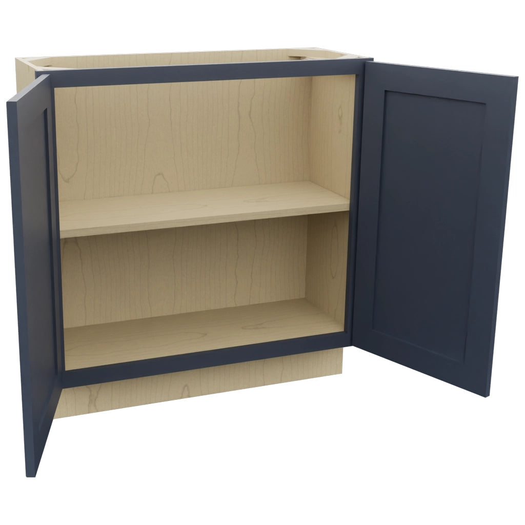 Fabuwood Galaxy Indigo B33FD-12D Base Full Door Cabinet, Open View