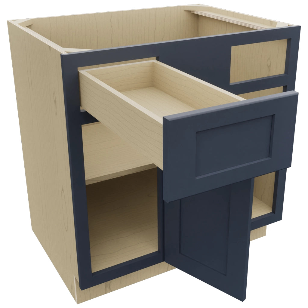 Fabuwood Galaxy Indigo BLB39/42 Base Corner Blind Cabinet, Open View