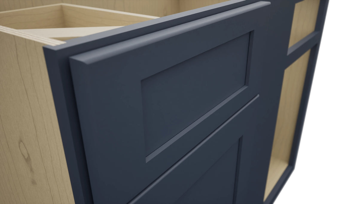 Fabuwood Galaxy Indigo BLB42/45 Base Corner Blind Cabinet, Detail View