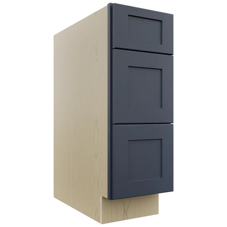 Fabuwood Galaxy Indigo DB12 Base 3 Drawers Cabinet, Front View